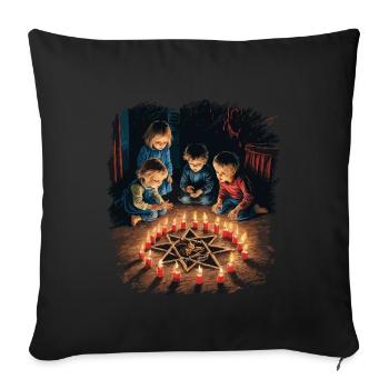 Occult Summoning Rituals Retro Vintage Design - Sofa pillowcase 17,3'' x 17,3'' (45 x 45 cm) - black - Front