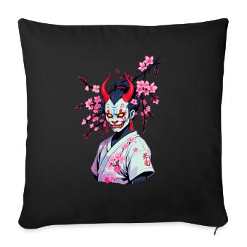 Oni Samurai Vaporwave Aesthetic Japan Kultur - Sofakissenbezug 45 x 45 cm - Schwarz - Vorne