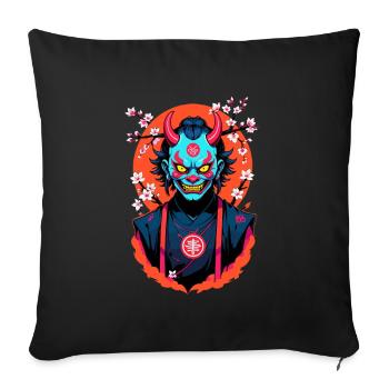 Oni Samurai Vaporwave Aesthetic Japan Kultur - Sofakissenbezug 45 x 45 cm - Schwarz - Vorne