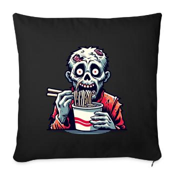 Zombie Ramen Noodles for Scary Movies Japanese - Sofa pillowcase 17,3'' x 17,3'' (45 x 45 cm) - black - Front