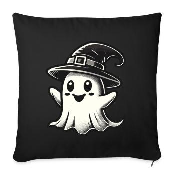 Lustiger Hexen Geist Gespenstische Party - Sofakissenbezug 45 x 45 cm - Schwarz - Vorne