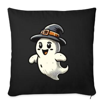 Funny Witch Ghost Spooky Party - Sofa pillowcase 17,3'' x 17,3'' (45 x 45 cm) - black - Front