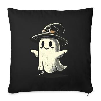 Funny Witch Ghost Spooky Party - Sofa pillowcase 17,3'' x 17,3'' (45 x 45 cm) - black - Front