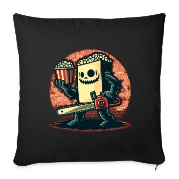 Scary Psycho Popcorn for scary movies - Sofa pillowcase 17,3'' x 17,3'' (45 x 45 cm) - black - Front