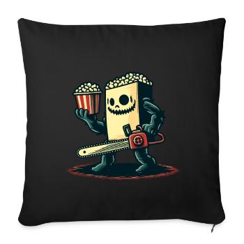 Scary Psycho Popcorn for scary movies - Sofa pillowcase 17,3'' x 17,3'' (45 x 45 cm) - black - Front