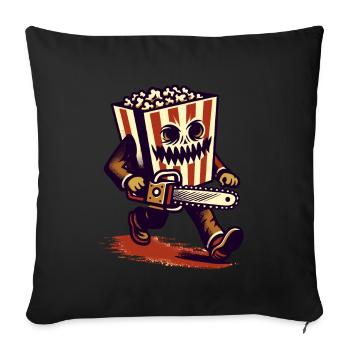 Scary Psycho Popcorn for scary movies - Sofa pillowcase 17,3'' x 17,3'' (45 x 45 cm) - black - Front