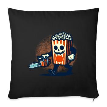Scary Psycho Popcorn for scary movies - Sofa pillowcase 17,3'' x 17,3'' (45 x 45 cm) - black - Front