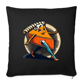 Pumpkin Pie Ghoul Delicious Halloween Design - Sofa pillowcase 17,3'' x 17,3'' (45 x 45 cm) - black - Front
