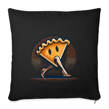 Pumpkin Pie Ghoul Fun Spooky Food - Sofa pillowcase 17,3'' x 17,3'' (45 x 45 cm) - black - Front