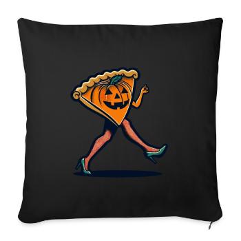Funny Pumpkin Pie Ghoul Halloween Design - Sofa pillowcase 17,3'' x 17,3'' (45 x 45 cm) - black - Front