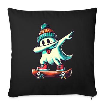 Skateboard Dab Ghost Funny Halloween Streetwear - Sofa pillowcase 17,3'' x 17,3'' (45 x 45 cm) - black - Front