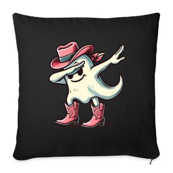 Cowboy Dabbing Ghost Ghoul Dab Halloween - Sofa pillowcase 17,3'' x 17,3'' (45 x 45 cm) - black - Front
