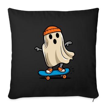 Skateboarding Funny Halloween Skateboarder - Sofa pillowcase 17,3'' x 17,3'' (45 x 45 cm) - black - Front