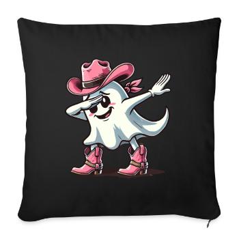 Cowboy Dabbing Ghost Ghoul Dab Halloween - Sofa pillowcase 17,3'' x 17,3'' (45 x 45 cm) - black - Front