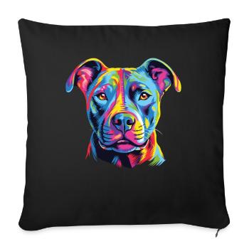Watercolor Colorful American Hairless - Sofa pillowcase 17,3'' x 17,3'' (45 x 45 cm) - black - Front