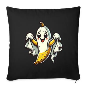 Funny Ghosts Banana Boonana Spooky Party - Sofa pillowcase 17,3'' x 17,3'' (45 x 45 cm) - black - Front