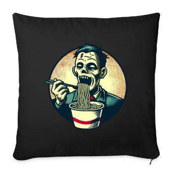 Zombie Ramen Noodles For Scary Movies Japanese - Sofa pillowcase 17,3'' x 17,3'' (45 x 45 cm) - black - Front