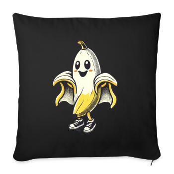 Funny Ghosts Banana Boonana Spooky Party - Sofa pillowcase 17,3'' x 17,3'' (45 x 45 cm) - black - Front
