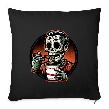 Zombie Ramen Noodles For Scary Movies Japanese - Sofa pillowcase 17,3'' x 17,3'' (45 x 45 cm) - black - Front