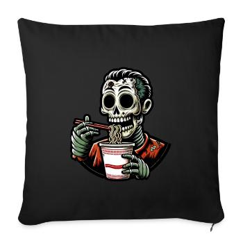 Zombie Ramen Noodles for Scary Movies Japanese - Sofa pillowcase 17,3'' x 17,3'' (45 x 45 cm) - black - Front