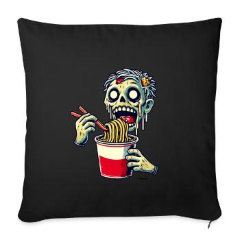 Zombie Ramen Noodles Japanese Food - Sofa pillowcase 17,3'' x 17,3'' (45 x 45 cm) - black - Front