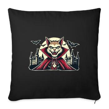 Vampire Cat Cute Halloween Cat Funny - Sofa pillowcase 17,3'' x 17,3'' (45 x 45 cm) - black - Front