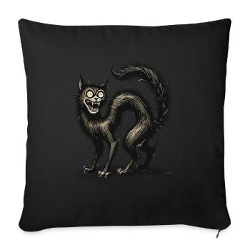 Magical Witch Cat Horrific Horror Cat - Sofa pillowcase 17,3'' x 17,3'' (45 x 45 cm) - black - Front