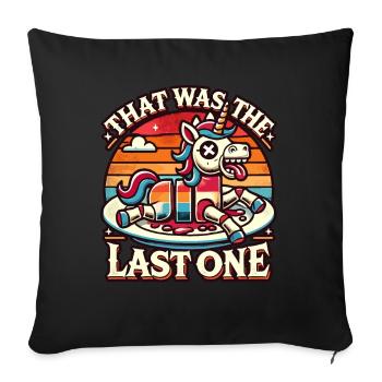 Creepy Unicorn Lover Dark Humor - Sofa pillowcase 17,3'' x 17,3'' (45 x 45 cm) - black - Front