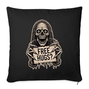 Free Hugs Sinister Psycho - Sofa pillowcase 17,3'' x 17,3'' (45 x 45 cm) - black - Front