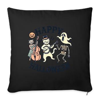Merry Holiday Cat Funny Cats Party - Sofa pillowcase 17,3'' x 17,3'' (45 x 45 cm) - black - Front
