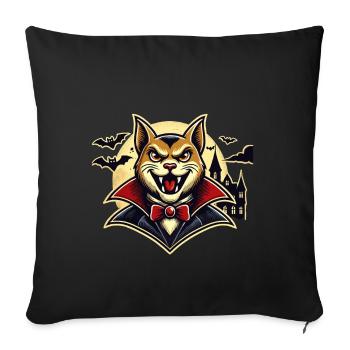 Vampire Cat Loving Cat Owner Halloween - Sofa pillowcase 17,3'' x 17,3'' (45 x 45 cm) - black - Front