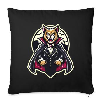 Vampire Cat Cute Halloween Cat - Sofa pillowcase 17,3'' x 17,3'' (45 x 45 cm) - black - Front