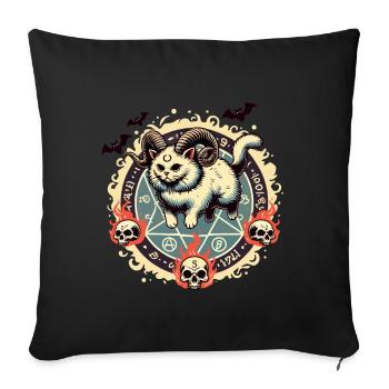 Cute Lucifer Cat Funny Cats Summoning - Sofa pillowcase 17,3'' x 17,3'' (45 x 45 cm) - black - Front