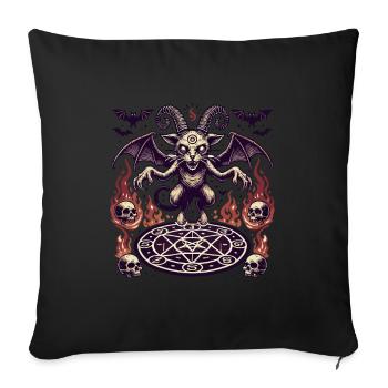 Creepy Devil Cat Dark Cats Summoning - Sofa pillowcase 17,3'' x 17,3'' (45 x 45 cm) - black - Front