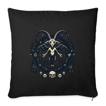 Creepy Devil Cat Dark Cats Summoning - Sofa pillowcase 17,3'' x 17,3'' (45 x 45 cm) - black - Front
