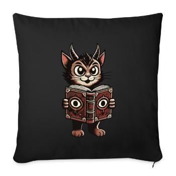 Funny Demons Cat Cute Cats Magician - Sofa pillowcase 17,3'' x 17,3'' (45 x 45 cm) - black - Front