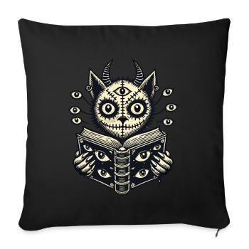 Devilish Demons Cat Horror Cat Design - Sofa pillowcase 17,3'' x 17,3'' (45 x 45 cm) - black - Front