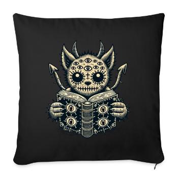 Goth Cat Devilish Demons Cat Horror Cat - Sofa pillowcase 17,3'' x 17,3'' (45 x 45 cm) - black - Front