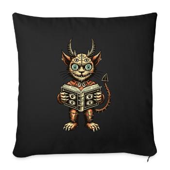 Creepy Demons Cat Goth Cat Owner - Sofa pillowcase 17,3'' x 17,3'' (45 x 45 cm) - black - Front