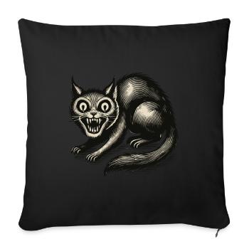 Magical Witch Cat Horrific Horror Cat - Sofa pillowcase 17,3'' x 17,3'' (45 x 45 cm) - black - Front