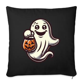 Mignon Halloween Ghost Trick Or Treat - Housse de coussin décorative 45 x 45 cm - noir - Devant