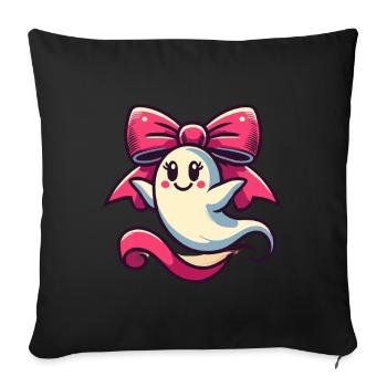 Cute Halloween Ghost Geiser Daughter - Sofa pillowcase 17,3'' x 17,3'' (45 x 45 cm) - black - Front