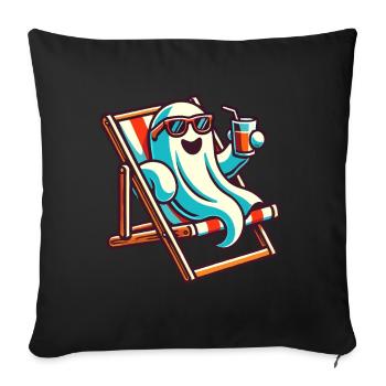 Été, Halloween, Style de vie effrayant - Housse de coussin décorative 45 x 45 cm - noir - Devant