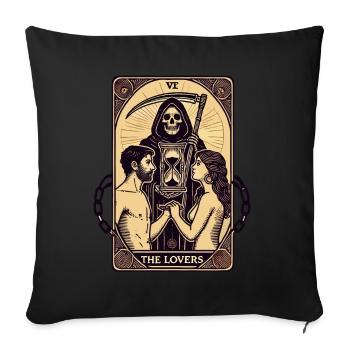 Tarot card design The lovers Halloween - Sofa pillowcase 17,3'' x 17,3'' (45 x 45 cm) - black - Front