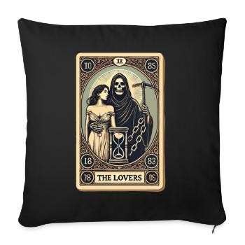 Tarot card design The lovers Halloween - Sofa pillowcase 17,3'' x 17,3'' (45 x 45 cm) - black - Front