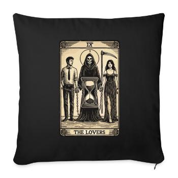 Tarot card design The lovers Halloween - Sofa pillowcase 17,3'' x 17,3'' (45 x 45 cm) - black - Front