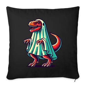 Cute Dinosaur Ghost Funny T-Rex - Sofa pillowcase 17,3'' x 17,3'' (45 x 45 cm) - black - Front