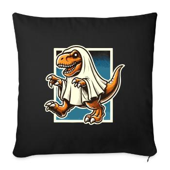 Cute Dinosaur Ghost Funny T-Rex - Sofa pillowcase 17,3'' x 17,3'' (45 x 45 cm) - black - Front