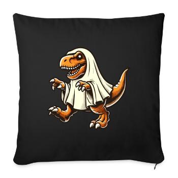 Cute Dinosaur Ghost Funny T-Rex - Sofa pillowcase 17,3'' x 17,3'' (45 x 45 cm) - black - Front