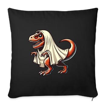 Cute Dinosaur Ghost Funny T-Rex - Sofa pillowcase 17,3'' x 17,3'' (45 x 45 cm) - black - Front